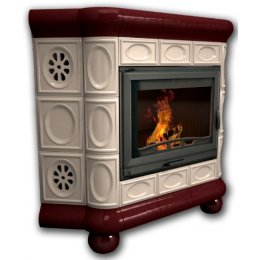 Каминная облицовка КимрПечь Медальон угловая Вишня